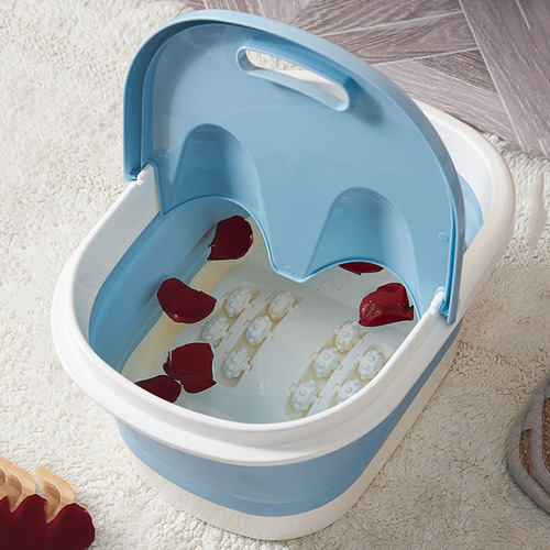  folding foot bath bucket plastic foot bath thickened foot bath bucket foot bath massage foot bath with cover