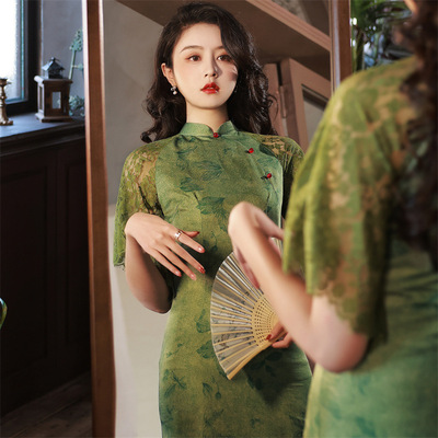 Retro Chinese Dress oriental Cheongsam for women qipao fairy skirt restoring ancient ways improved qipao Shanghai young girl