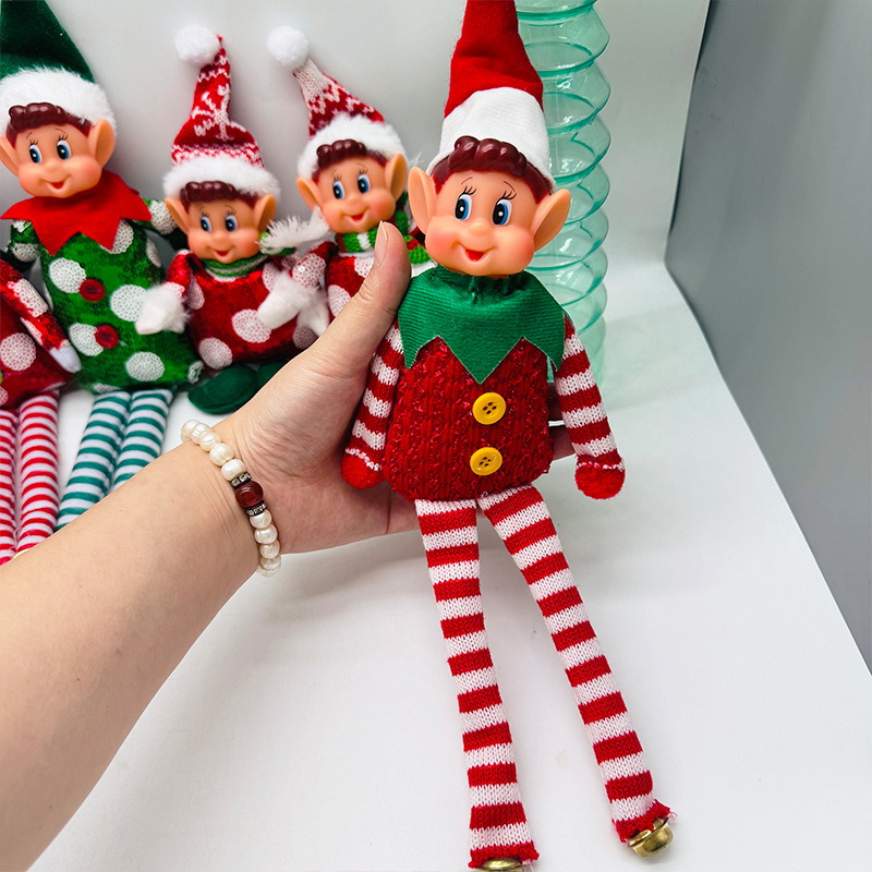 Muñecas de piernas largas transfronterizas de comercio exterior árbol de Navidad colgantes juguetes de regalo ChristmasElfdoll muñecas de hadas