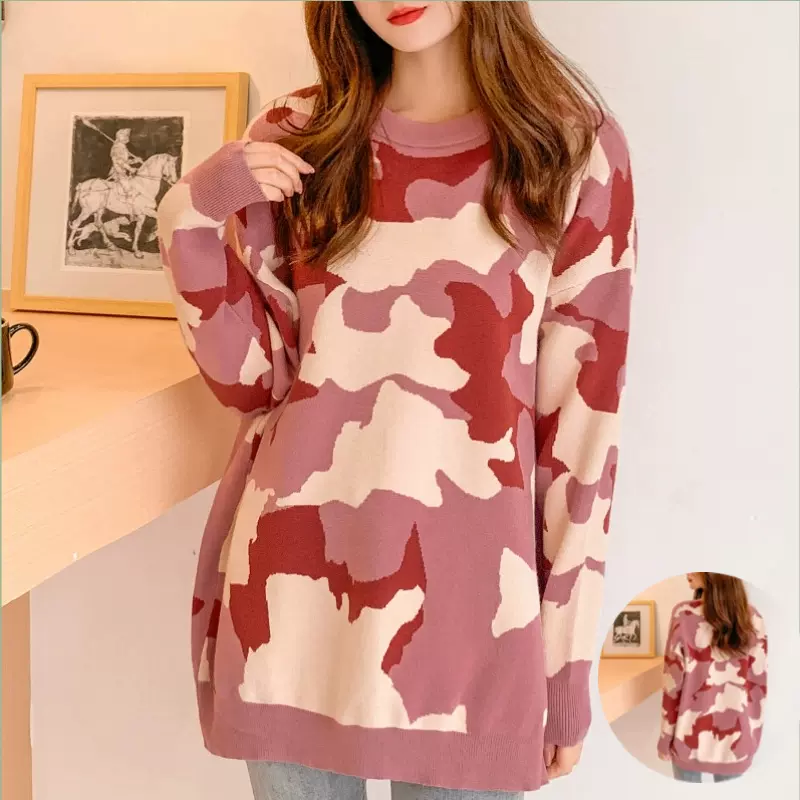 服飾秋冬毛衣外套女士设计感慵懒风套头宽松中长款外穿针织衫清仓