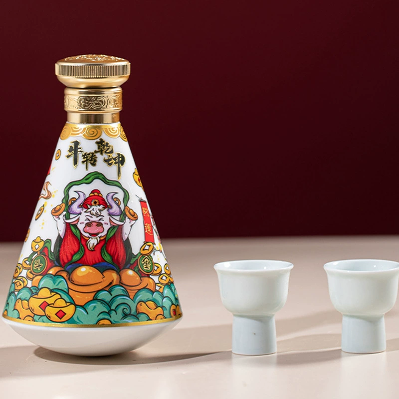 Керамический посудный набор в стиле Гуофэн, классическая керамика из Jingdezhen, персональный бизнес-подарок бацзилиу контейнер