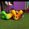 Thickened children's 3-person caterpillar (double burrs)