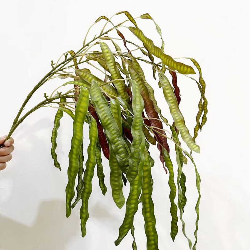 With yang lentils simulation pea pods wedding background flower arrangement fishing Dutch beans simulation green planting soft landscaping wholesale
