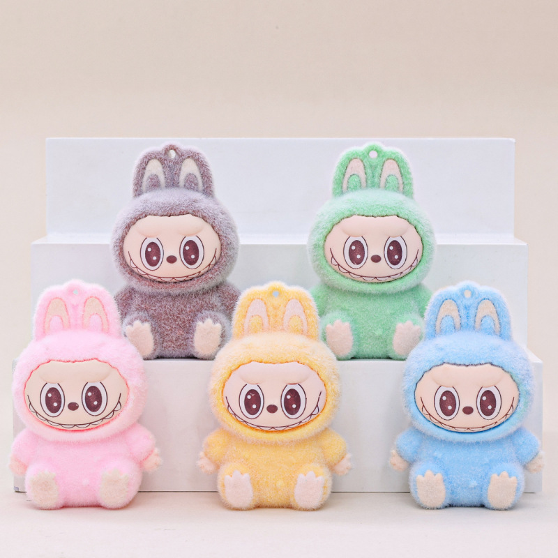 スポットクロスボーダーホットスタイルラブ植毛かわいいキーホルダー人形ラブブバッグクリエイティブペンダント|undefined