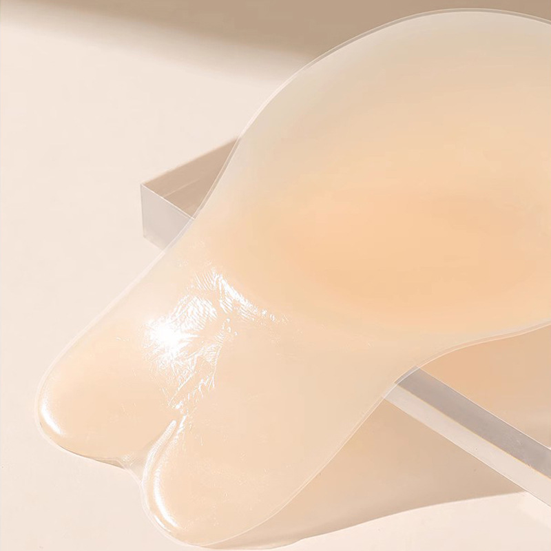 Rabbit-ear silicone breast lift pads for women&mdash;push-up, supportive, ultra-thin, invisible lingerie with anti-bump design, perfect for strapless dresses