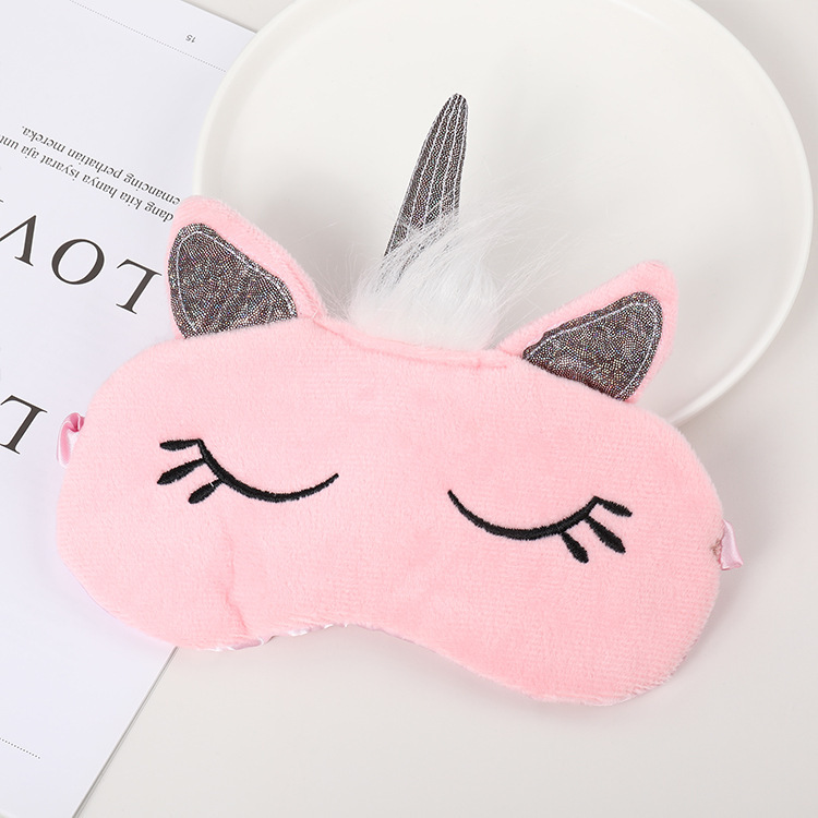 Fábrica al por mayor de felpa máscara de ojo de dibujos animados de santa claus alce sombreado máscara de ojo zorro animal bolsa de hielo transpirable