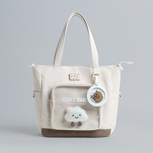 Tote Bag Commuter Advanced Sense Student Tuition Bag Canvas Bag Large Capacity Shoulder Bag Women's Simple All-match Handbag