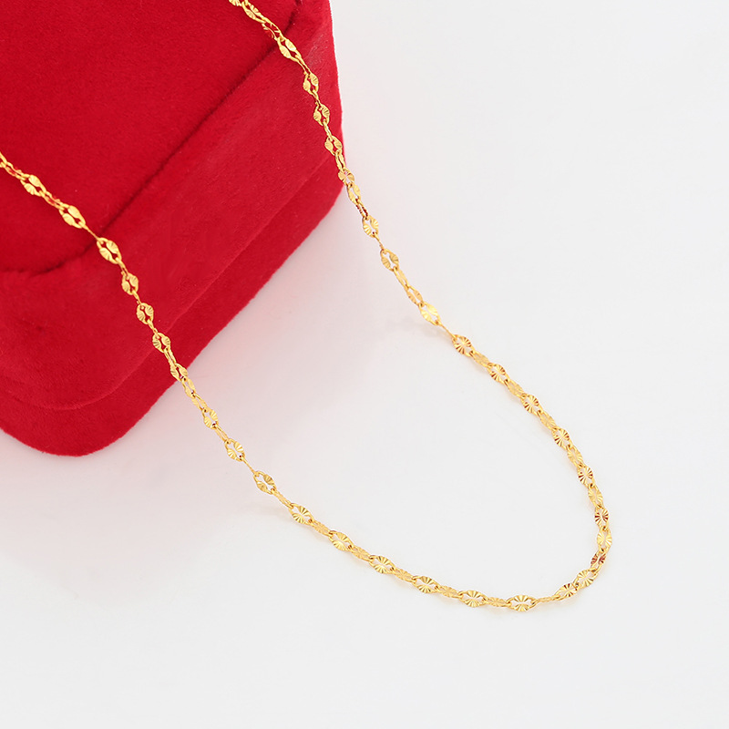 Xuping simple nuevo collar de sol de moda diaria fácil de llevar cadenas de temperamento cadenas de acero inoxidable cadenas clavículas mujeres