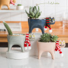 Cute flowerpot, cartoon ceramics, cat, cactus