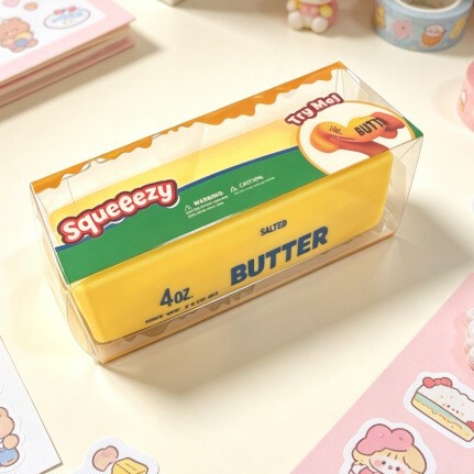 Cross-border bestseller: Butter bar cheese squishy toy, ultra-soft butter stick, slow rebound, realistic stress-relief toy for adults and students