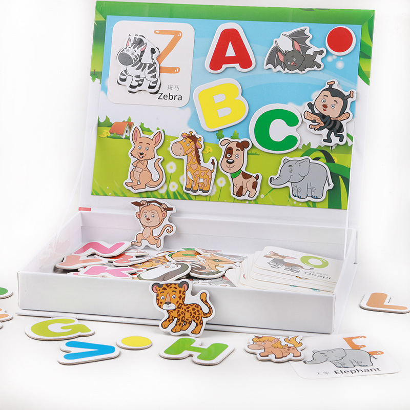 Educación infantil puzzles magnéticos pegatinas de dibujos animados princesa cambio de personaje cambio de ropa puzzle magnético tablero de dibujo juguete