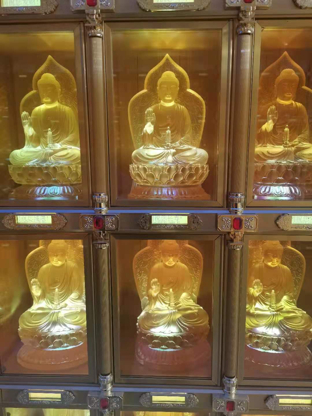 铝合金佛龛厂家定制 千佛殿 万佛龛 牌位架生产|ms