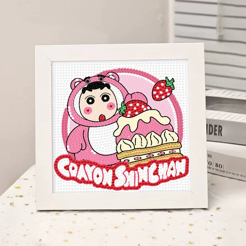 Даймонд-пейнтинг (Sanrio) Kuromi и смешанные мультфильмы, 17×17 см, полный страз DIY набор, детское рукоделие