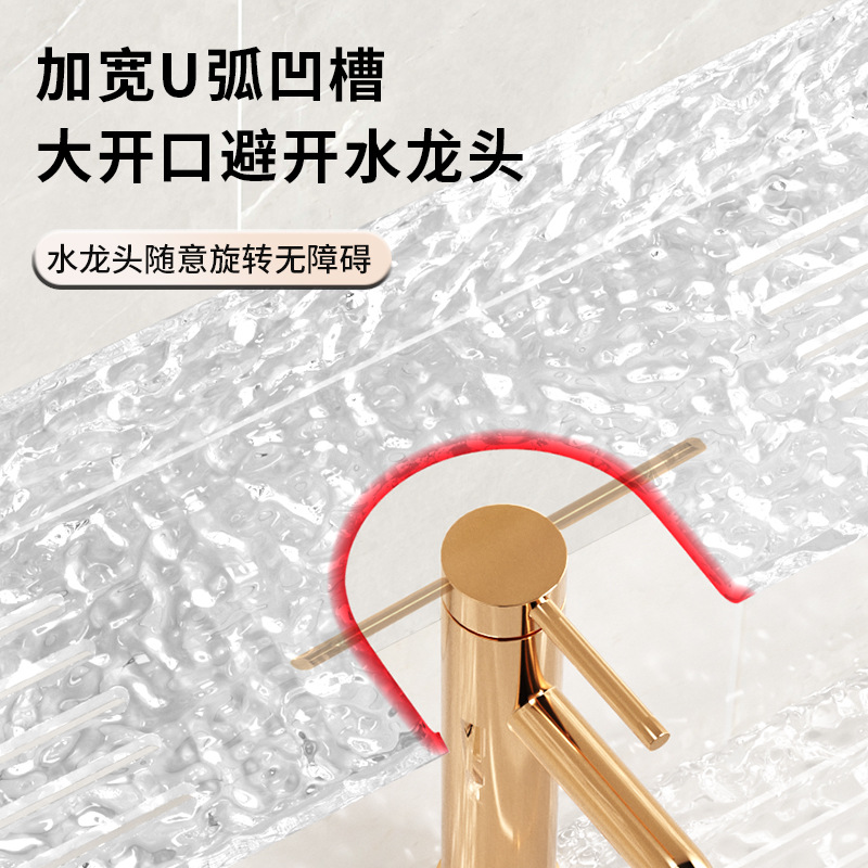 Estante de almacenamiento para el hogar, sin perforaciones, mueble de baño, grifo de cocina, lavado de manos, almacenamiento de pared, drenaje montado en la pared