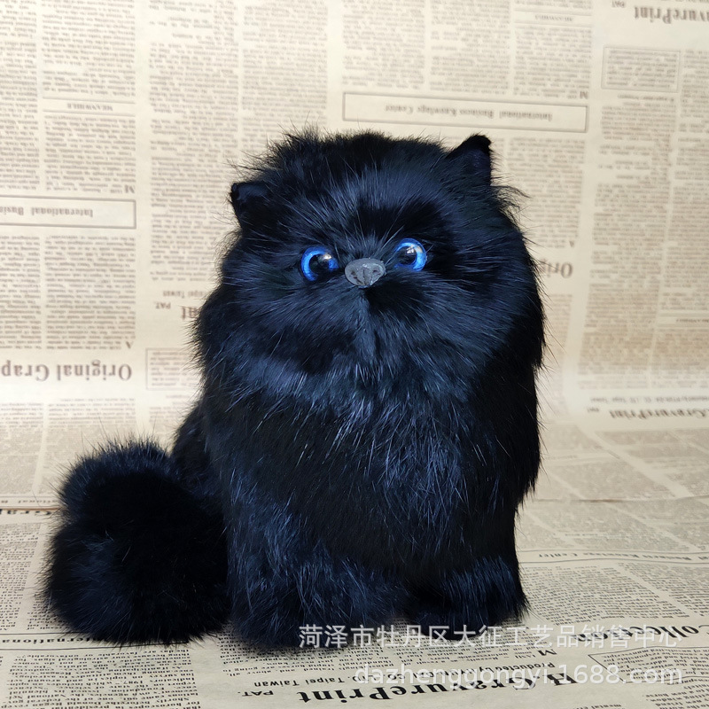 Una pieza de entrega de simulación animal modelo gato de peluche juguete para niños se llamará Play House juguete muñeca al por mayor