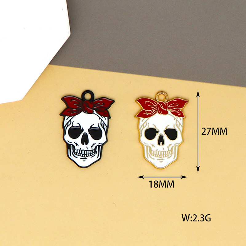 25g Weight Pendant Jewelry Making Type 16*30mm, 19 * 21mm, 20 * 23mm Jewelry Making Size DIY Jewelry Accessories Classification 10 PCS/Package Quantity Alloy Material Halloween Festival Pumpkin, Bow Knot, Skull Pattern Enamel Design Cool Style, IG Style Style 10 PCS/Package 16*30mm 19 * 21mm 20 * 23mm Alloy Pumpkin Bow Knot Skull Pendant 12