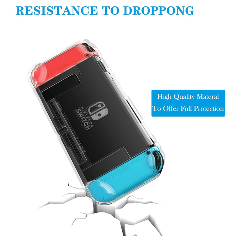 Funda protectora de carcasa de cristal transparente de Nintendo switch Funda protectora dividida para PC Funda protectora de switch