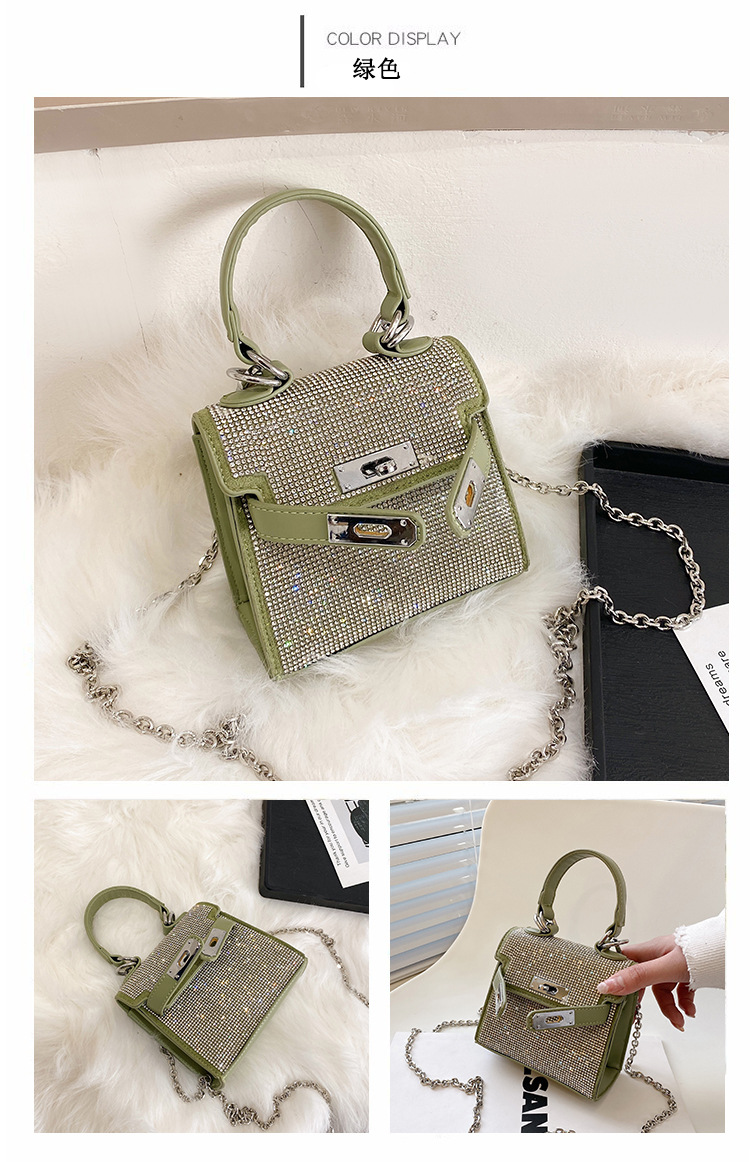 New Fashion Diamond-studded Mini Square Bag display picture 36