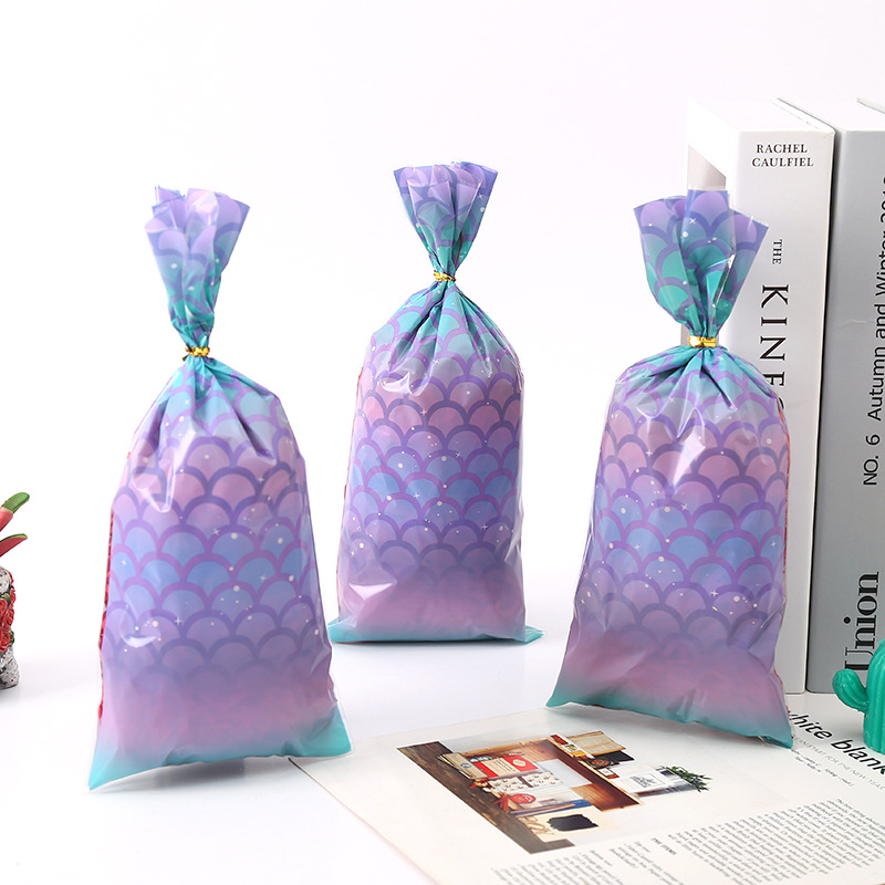 Plastic Material Fish Scales Pattern Simple Style Style Simple Style Fish Scales Plastic Party Gift Wrapping Supplies