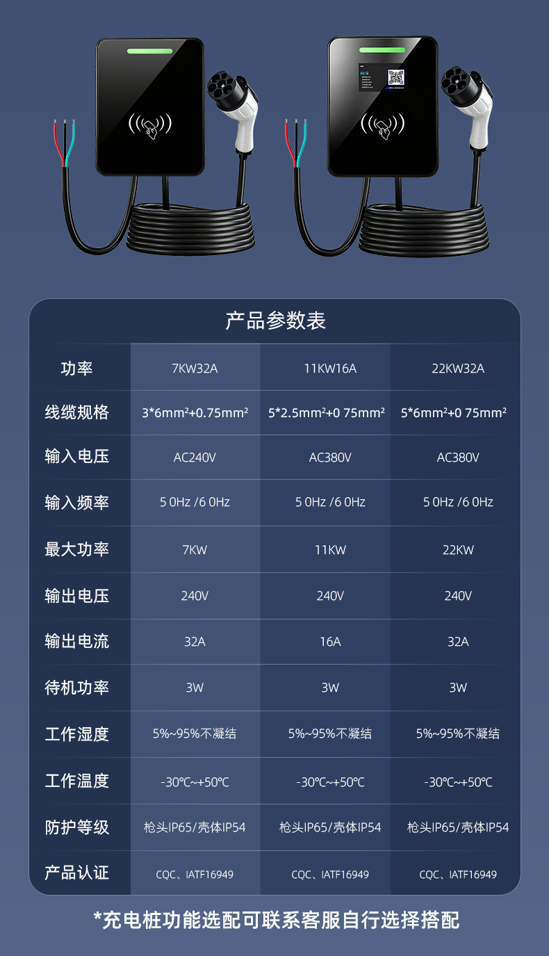 Cross-Border Export of New Energy Electric Vehicle Charging Stations Manufacturer 7Kw Ac 32A Fast Charging Tesla Charging Gun