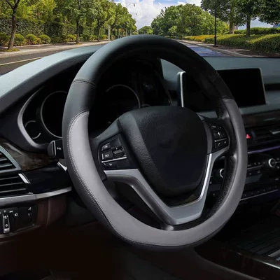 Steering wheel cover cover, non-slip, suitable for all - gray-38cm