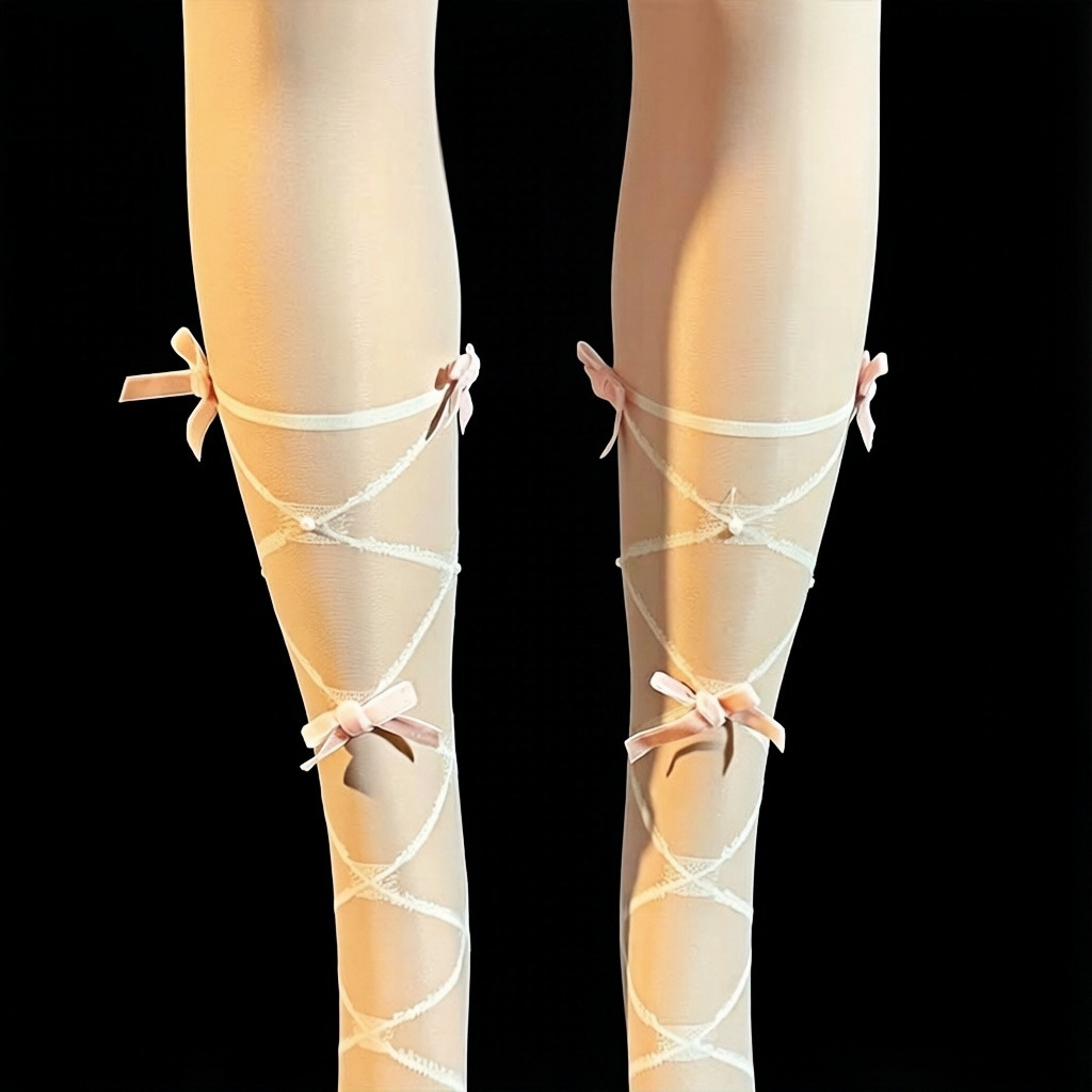 Fábrica de mariposa transfronteriza al por mayor Europa y América arco puro deseo de bailar con medias unidas amor amor amor medias S06 image 5