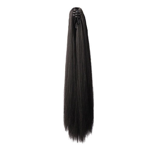 Grab clip ponytail wig female straight hair ponytail mini small grab clip ponytail long straight hair chemical fiber wig high ponytail
