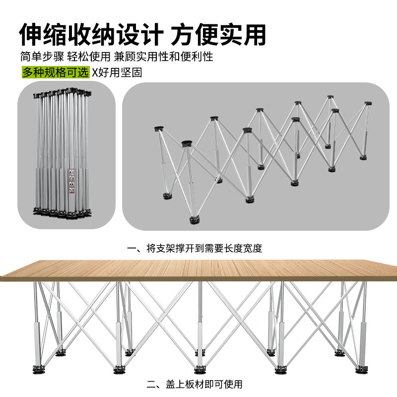 거미 다리 다기능 작업대 야외 스톨 목공 스테인레스 스틸 텔레스코픽 브래킷 접이식 휴대용 작업 플랫폼