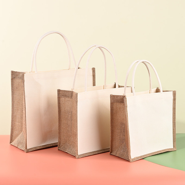 Retro handheld cloth bag one shoulder with zipper