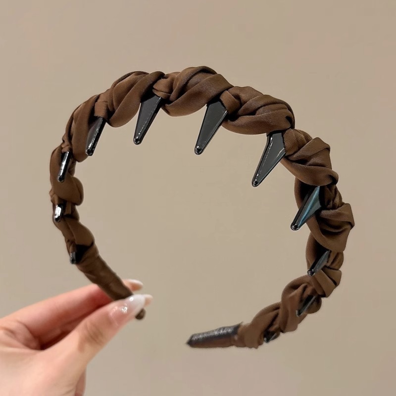 简约黑色插梳发箍女新款素色布艺蓬松高颅顶头箍时尚压发洗脸发捆|undefined