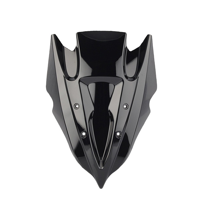 Kawasaki Windshield Windscreen Modified for Kawasaki Z250 Z300 13-17 (Motorcycle front windshield) - black-with-fleece-neck-and-shoulder-protection