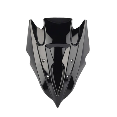 Suitable for Kawasaki Z250 Z300 13-17 Years Old Windshield Windshield Modified and Heightened Windshield Deflector Windshield (Motorcycle front windshield) - black