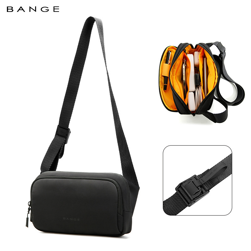 Bange New Men's Chest Bag Crossbody Bag Men's and Women's Casual Portable Mobile Phone Bag Korean Style Fashion Cosmetics Bag Waist Bag