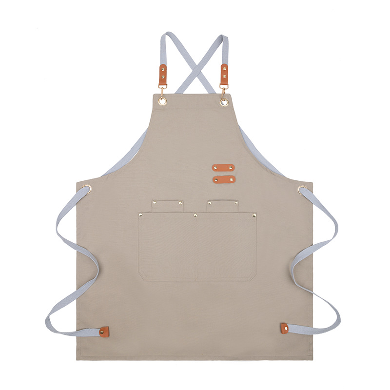 Delantal de Trabajo para Repostería en Lona Impermeable para Cafetería y Cocina