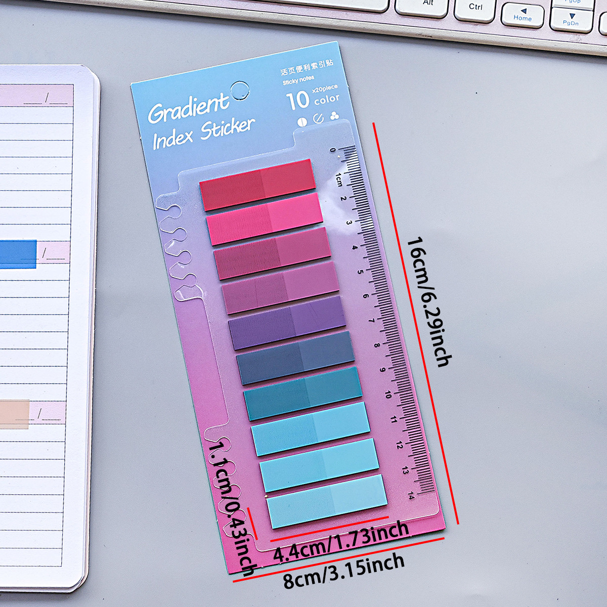 Venta al por mayor transfronteriza Xiyin Morandi Color Pet Post-it Pegatinas de índice transparente Pegatinas de notas adhesivas