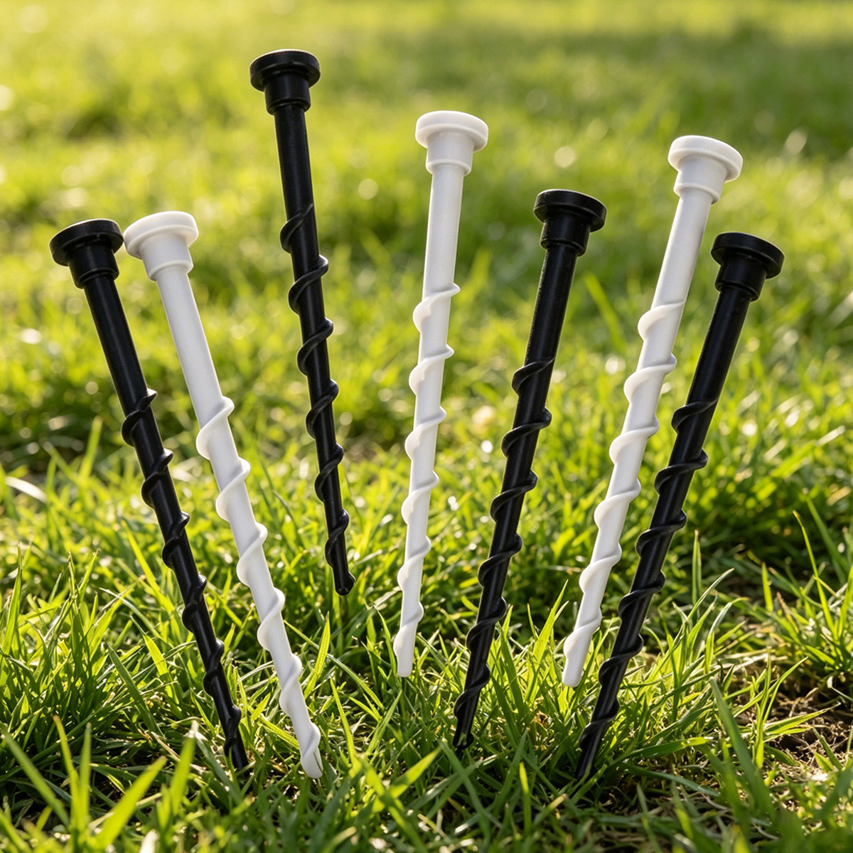 Plastic direct supply 14cm ground peg with hexagonal socket, manufacturer's 6mm threaded outdoor camping peg