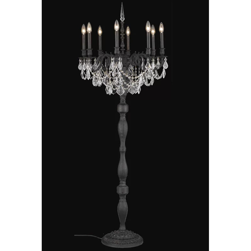 European-Style Wooden Crystal Floor-Standing Candle Crystal Floor Lamp for Living Room and Bedroom, Vintage Luxury Crystal Standing Floor Lamp European-Style Wooden Crystal Floor-Standing Candle Crystal Floor Lamp for Living Room and Bedroom, Vintage Luxury Crystal Standing Floor Lamp