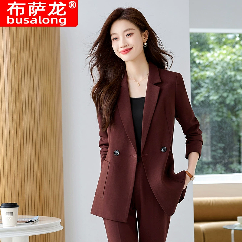 2024 новый стиль busalong busalong женский длинный рукав профессиональный костюм брюки костюмный комбинезон женский 6673