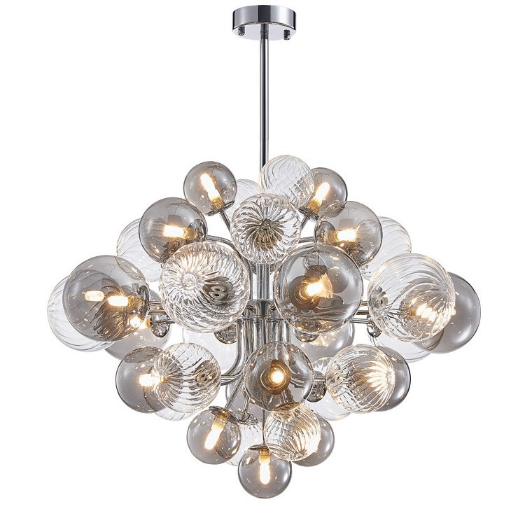 Nórdico moderno comedor sala de estar candelabro diseñador personalidad dormitorio bola de vidrio de diamante bola de arte lámpara molecular