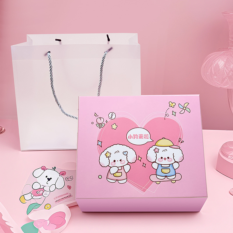 Caja de regalo para el día del niño, caja de regalo creativa de dibujos animados, caja de embalaje para cachorros, caja de regalo de juguete al por mayor