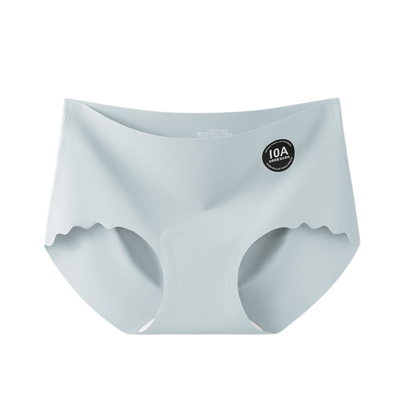 Bragas de seda de hielo sin costuras con entrepierna alargada 10A entrepierna antibacteriana desnuda y sin costuras ejercicio de yoga melocotón cadera calzoncillos para mujer