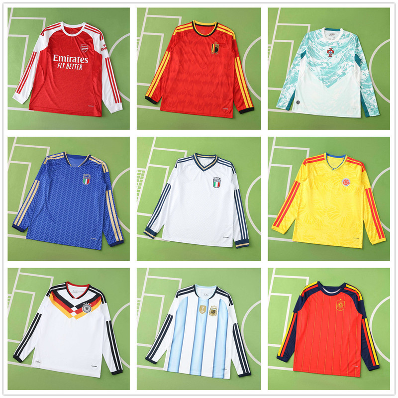 2627 Thai Version of the Football Jersey Argentina Germany Colombia Italy Mexico Chelsea Long-Sleeved Football Jersey