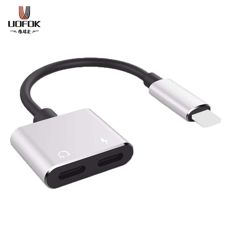 Подключаемый к Apple iPhone X/ iPhone 14/ XR/ XS двойной Lightning наушники аудио переходной кабель конвертации для iOS14