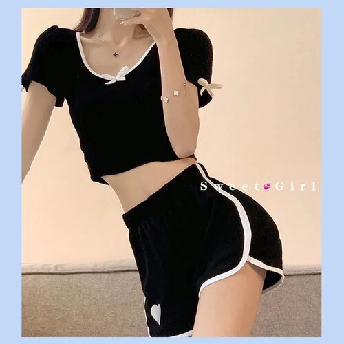 6535 cotton sports shorts Korean version running women's  summer new loose casual home pajamas women's ins trend