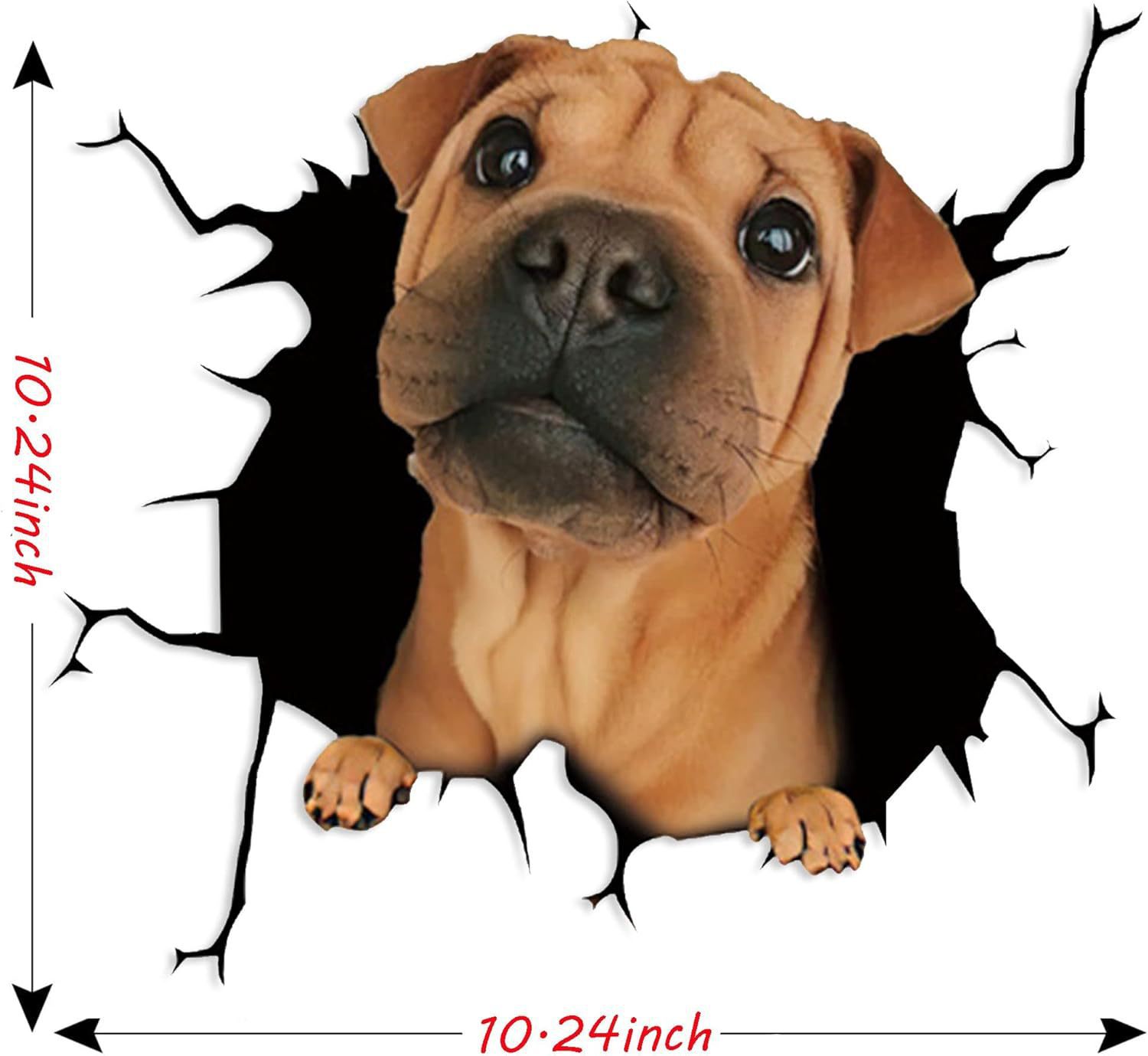 Transfronterizos muchos perros Labrador 3D animal auto decoración pegatinas vinilo ventana pegatinas parachoques