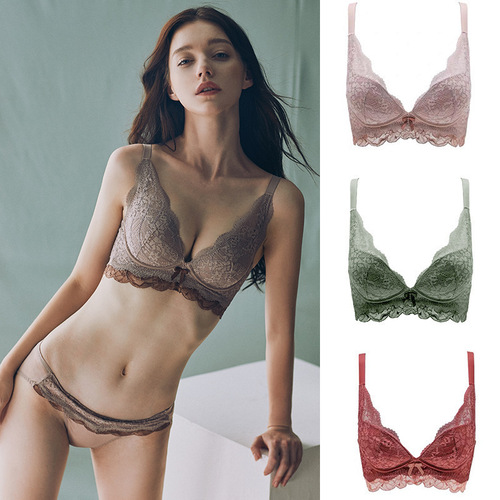 High-end Tuscany sunny sexy adjustable lace bra for women, small cup shaping, comfortable without wire