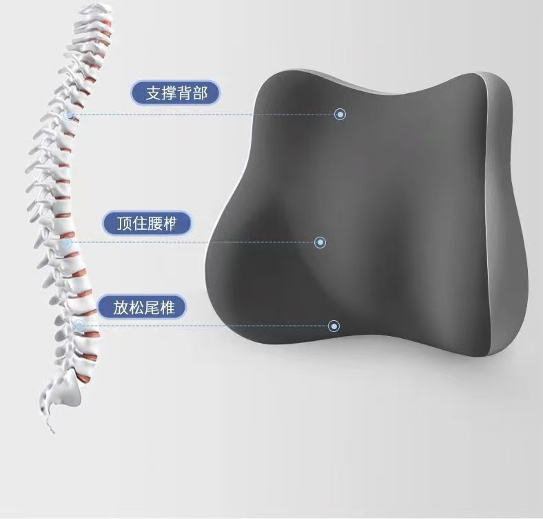 Waist Support Office Waist Protection Cushion Seat Waist Support Backrest Cushion Memory Cotton Car Waist Pad Sedentary Waist Protection