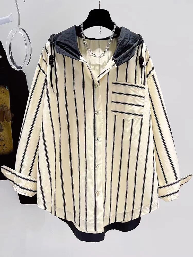 Women's Long-Sleeve Striped Hoodie Image 3