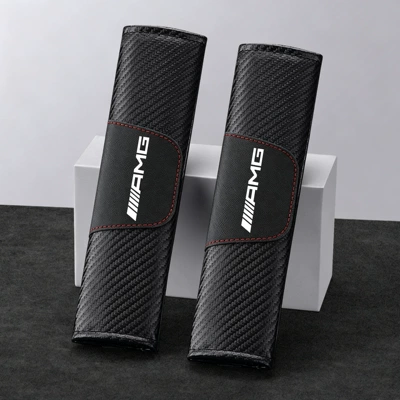 Manufacturer of Car Logos, Cross-Border Seat belt shoulder pad - amg-black-1-pair