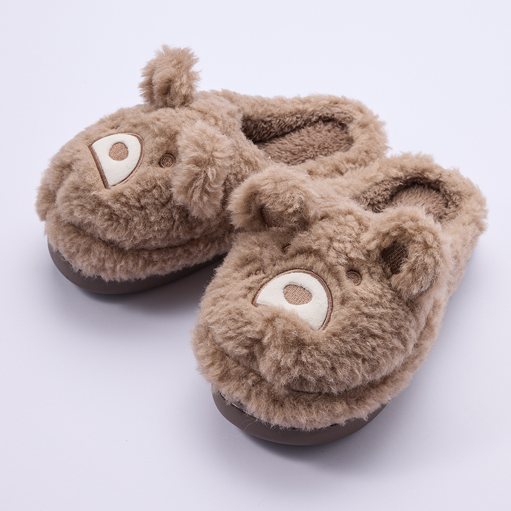 Dam Dam Plysch sammet med öppen tå Vår Sommar Sovrum Varma halkfria ventilerande husskor_voghion.com